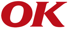 OK logo i rød farve